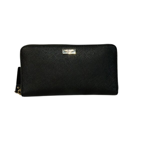 Kate Spade NY Zip Around Accordion Full Size Wallet WLRU2699 - Black - Picture 4 of 11